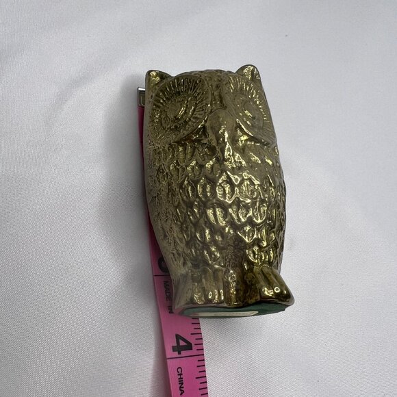 Vintage Brass Owl 4” Heavy (Still Has Vintage Walmart Sticker) - Picture 5 of 6